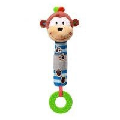 BABYONO Piszczek Monkey George niebieski 1193 - 1szt.