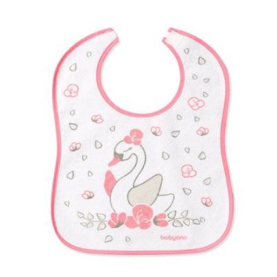 BABYONO Śliniak frotte Łabędź 9m+ - 1 sztuka