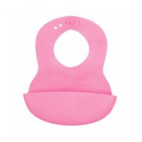 Babyono Śliniak z kieszonką różowy