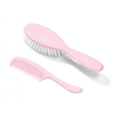 BABYONO Szczoteczka i grzebień do włosów dla dzieci i niemowląt 569/03 różowy