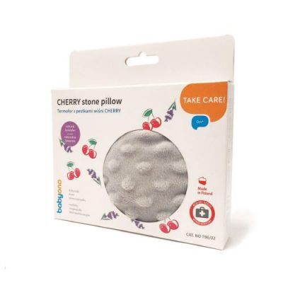 BABYONO Termofor z pestkami wiśni CHERRY 796/02 Szary