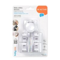 Babyono Zabezpieczenia do mebli, magnetyczna blokada szafek i szuflad, 4 szt.