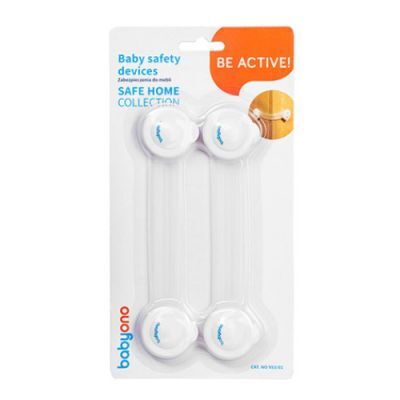 BabyOno Zabezpieczenia do mebli uniwersalne białe (953) - 2 sztuki (27508)