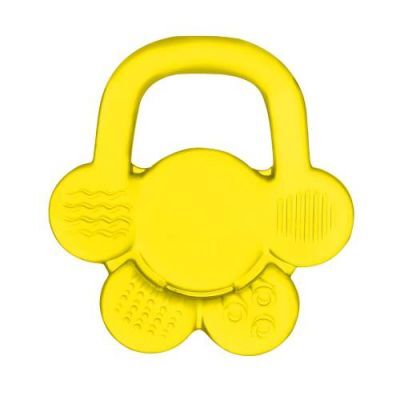 BabyOno Żelowy gryzak dla niemowląt 3m+ Kwiatek żółty