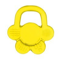 BabyOno Żelowy gryzak dla niemowląt 3m+ Kwiatek żółty