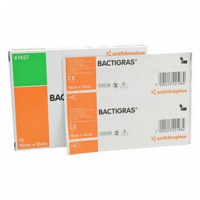 Bactigras opatrunek gazowy 10x10 cm - 1szt.