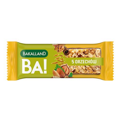 BAKALLAND BA! Baton 5 orzechów, 40g