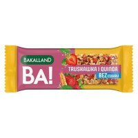 BAKALLAND BA! Baton 5 zbóż Truskawka i Quinoa zero cukru, 30g