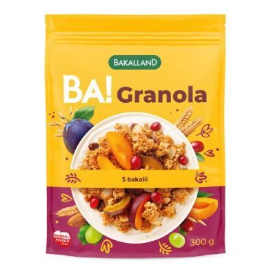BAKALLAND BA! Granola 5 bakalii, 300g KRÓTKA DATA 30.11.2026