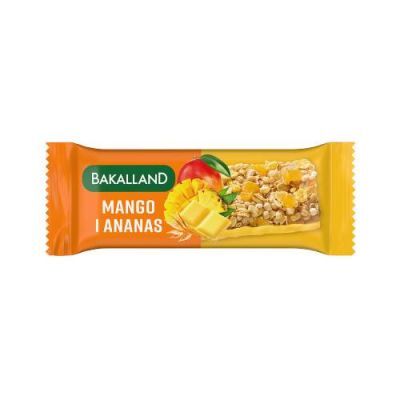 Bakalland Baton zbożowy mango i ananas, 40 g