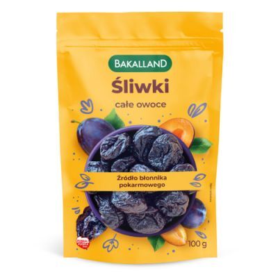 Bakalland Śliwki całe owoce, 100 g