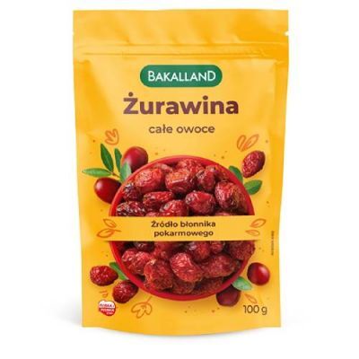 Bakalland Żurawina całe owoce, 100 g