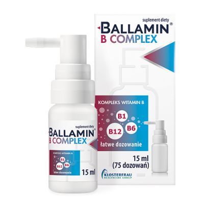 Ballamin B Complex Witaminy z grupy B spray, 15 ml