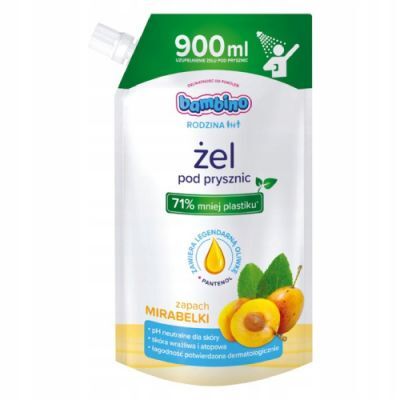 BAMBINO Żel pod prysznic Mirabelka refill, 900ml