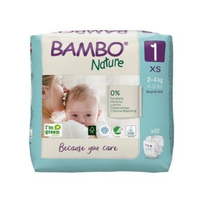 BAMBO Nature Pieluszki 1 (Newborn 2-4kg), 22szt.