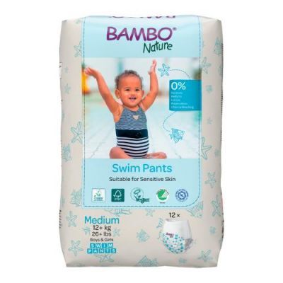 BAMBO Nature Pieluszki do pływania rozmiar M 12kg+, 12 szt.