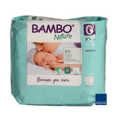 BAMBO Nature Pieluszki rozmiar 0 (1-3kg), 24 szt.