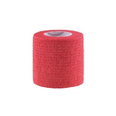 Bandaż samoprzylepny kohezyjny lateksowy czerwony  5cm x 4.5m, 1 sztuka