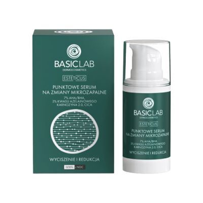 BASICLAB Esteticus Punktowe serum na zmiany mikrozapalne Wyciszenie i Redukcja, 15ml