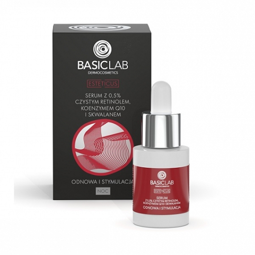 BASICLAB ESTETICUS Serum z 0,5 retinolem, koenzymem Q10 i skwalanem 15