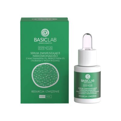 BASICLAB Esteticus Serum zmniejszające niedoskonałości Redukcja i Zwężenie, 15ml