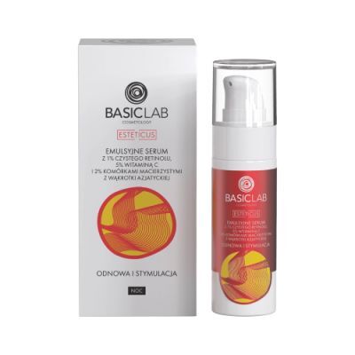 BASICLAB Esteticus Emulsyjne serum na noc Odnowa i Stymulacja, 30ml