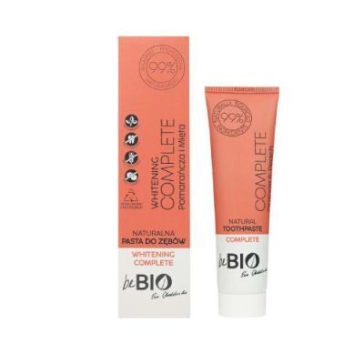 BE BIO EWA CHODAKOWSKA Naturalna pasta do zębów Whitening Complete Pomarańcza i Mięta, 100ml