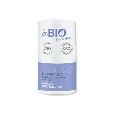 BE BIO Naturalny deo roll-on na bazie naturalnego ałunu z kwasem hialuronowym i ekstraktem z dzikiego ryżu, 50ml