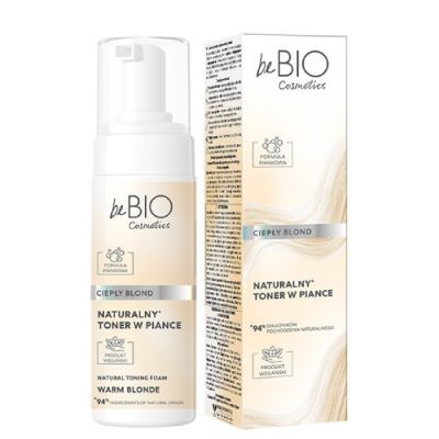 BE BIO Naturalny toner do włosów w piance Ciepły blond, 120 ml
