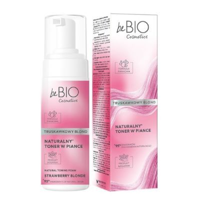BE BIO Naturalny toner do włosów w piance Truskawkowy blond, 120 ml