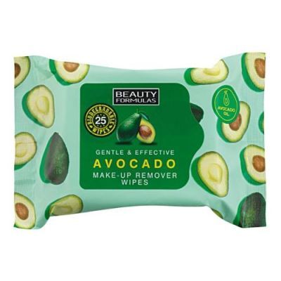 BEAUTY FORMULAS Chusteczki do demakijażu Avocado, 25szt.
