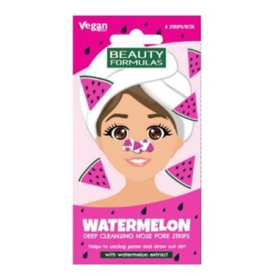 BEAUTY FORMULAS Głęboko oczyszczające paski na nos Arbuz, 6szt.