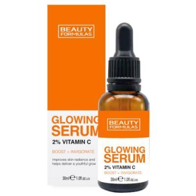 BEAUTY FORMULAS Glowing Serum rozjaśniające do twarzy 2% Vitamin C, 30ml