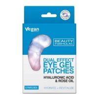 BEAUTY FORMULAS Żelowe płatki pod oczy Kwas hialuronowy i Olej różany, 6 szt.