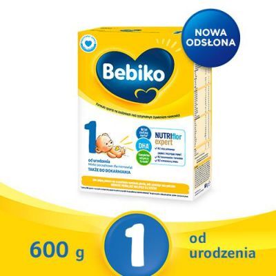 Bebiko 1 Mleko początkowe dla niemowląt od urodzenia, 600g