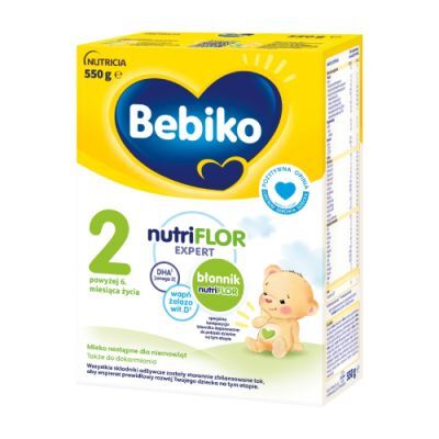 Bebiko 2 NutriFlor Expert Mleko następne dla niemowląt powyżej 6. miesiąca życia, 550 g