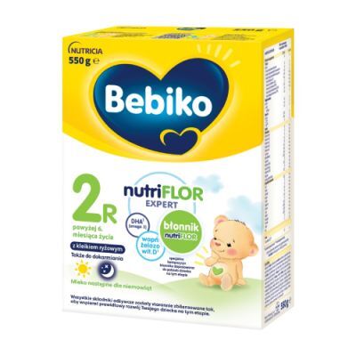 Bebiko 2R NutriFlor Expert Mleko następne z kleikiem ryżowym dla niemowląt powyżej 6. miesiąca życia, 550 g