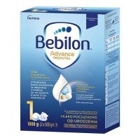 Bebilon Advance Pronutra 1 Mleko początkowe dla niemowląt od urodzenia, 1000 g (2 x 500 g) KRÓTKA DATA 17.07.2026