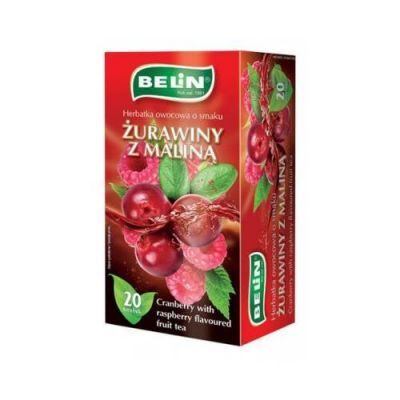 BELIN Herbata żurawina i malina, 20 torebek
