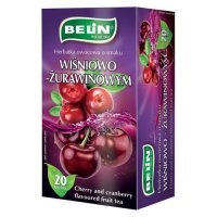 BELIN Herbatka owocowa Wiśnia z żurawiną, 20 x 2g