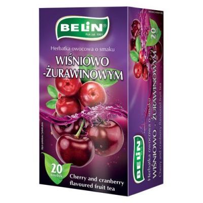 BELIN Herbatka owocowa Wiśnia z żurawiną, 20 x 2g