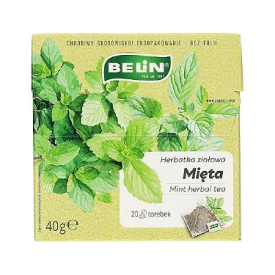 BELIN Herbatka ziołowa Mięta (piramidki), 20 torebek