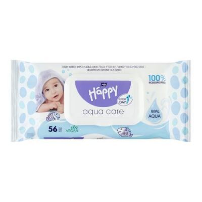 Bella Baby Happy Aqua Care Chusteczki wodne dla dzieci, 56 szt.