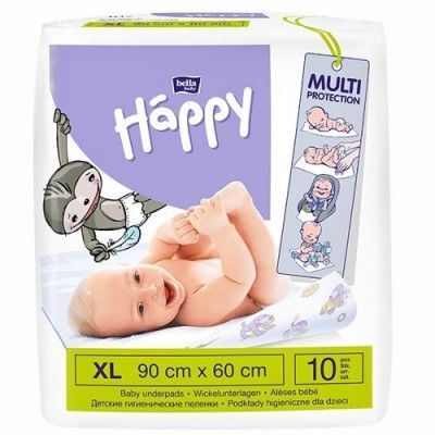 BELLA BABY HAPPY Podkład higieniczny 60x90cm, 10 sztuk