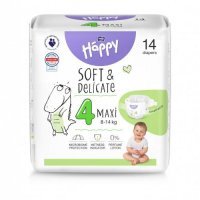 Bella Baby Happy Soft &amp; Delicate Maxi 4 Pieluszki 8-14kg, 14szt.