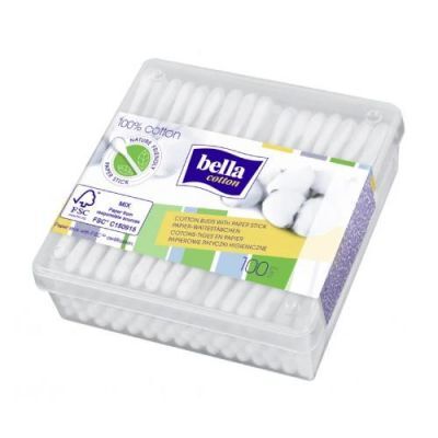 BELLA COTTON Patyczki papierowe (pudełko kwadratowe), 100szt.