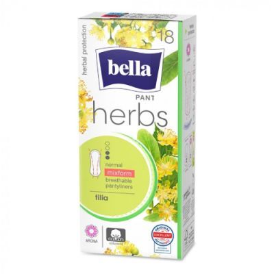 BELLA Herbs Wkładki higieniczne z kwiatem lipy Normal, 18 szt.