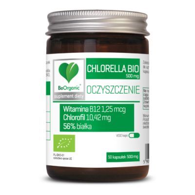 BeOrganic BIO Chlorella OCZYSZCZENIE 500mg 50 kapsułek