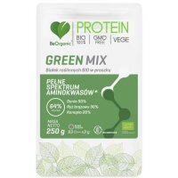 BeOrganic Green Mix białek roślinnych BIO w proszku, 250 g