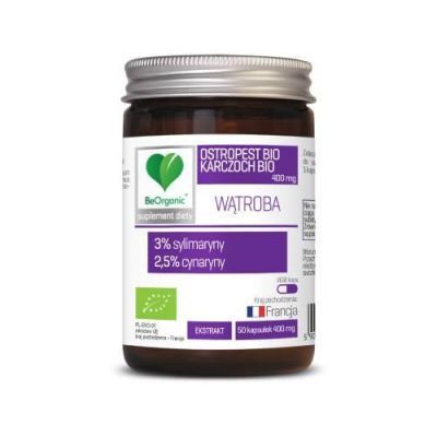 BeOrganic Ostropest Bio 400 mg, 50 kaps.